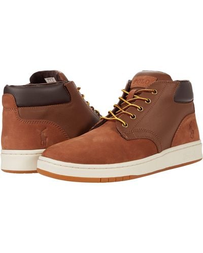 Polo Ralph Lauren Shrunken Nubuck Sneaker Boot - Brown