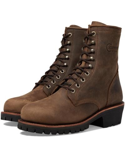 Chippewa 8 Classic 2.0 Wood Steel Toe Logger - Brown