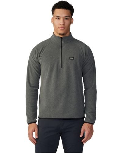 Mountain Hardwear Microchill 1/4 Zip Pullover - Gray