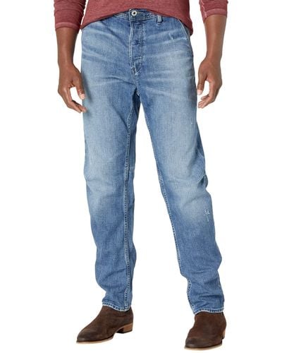 G-Star RAW Grip 3-d Relaxed Tapered In Faded Haque Blue Destroyed