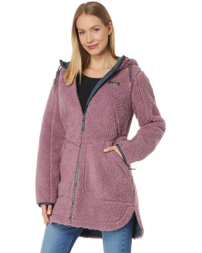 L.L. Bean Mountain Pile Fleece Coat - Purple