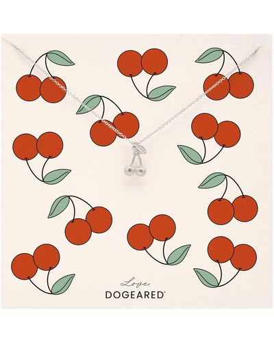 Dogeared Modern Cherries Necklace 16 W/ 2 Extender - Red