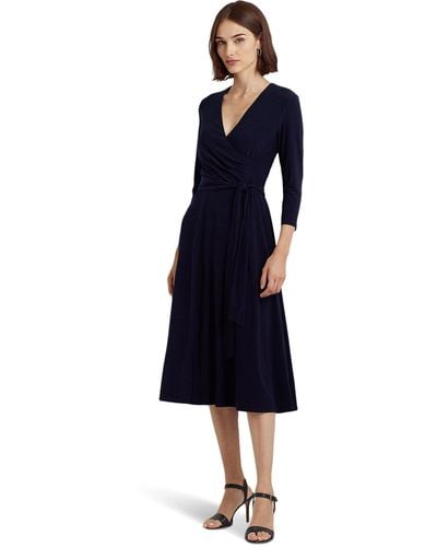 Lauren by Ralph Lauren Jersey-matte Midi Dress - Blue