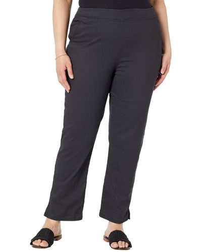 Hue Plus Size Chino Skimmer With Side Slit - Gray