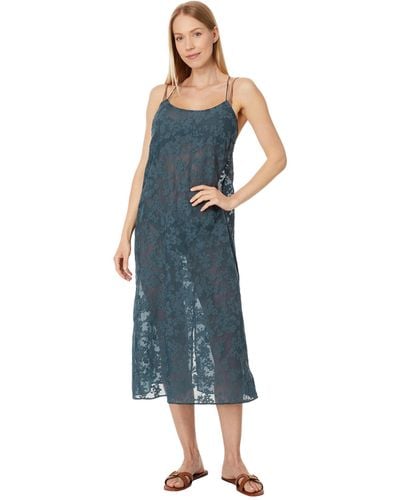 Madewell Floral Halter Cover-up Midi Dress - Blue