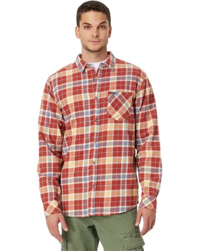 Rip Curl Checked In Flannel Shirt - Red
