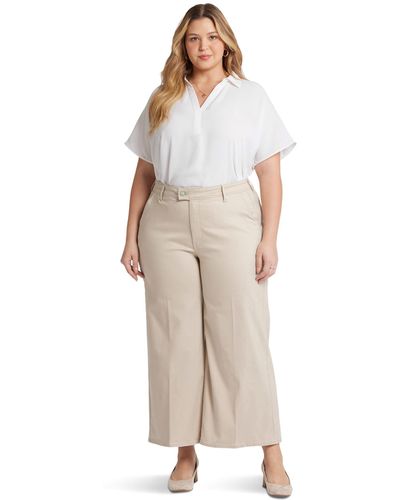 NYDJ Plus Size High-rise Mona Wide Leg In Feather - Natural