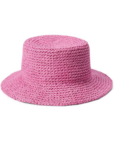 Madewell Straw Bucket Hat - Pink