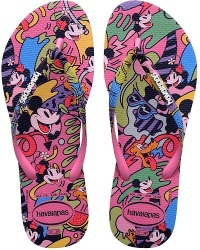 Havaianas Slim Disney Stylish Flip Flop Sandal - Pink
