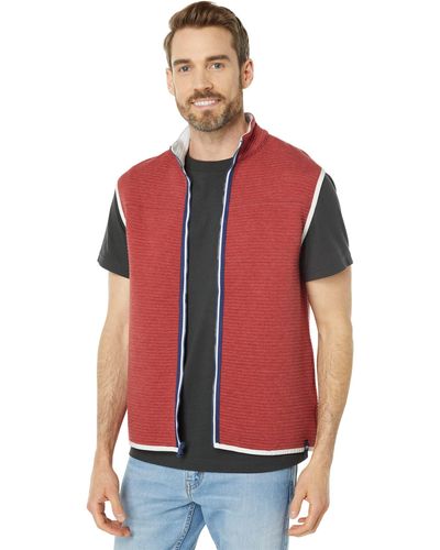 Southern Tide Ridgepoint Heather Reversible Vest - Red