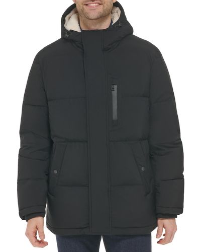 Cole Haan Hooded Puffer - Black