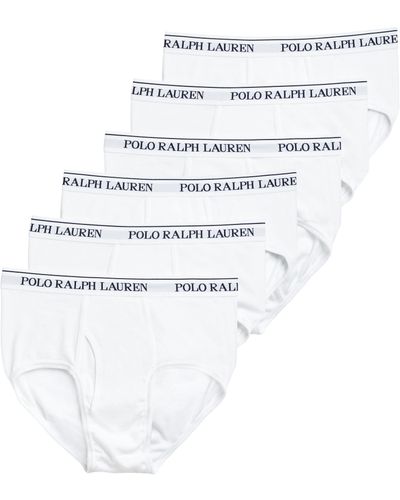 Polo Ralph Lauren 6-pack Classic Fit Cotton Mid-rise Briefs - White
