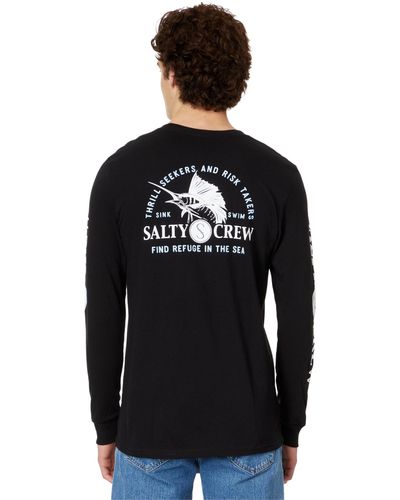 Salty Crew Yacht Club Classic Long Sleeve Tee - Black