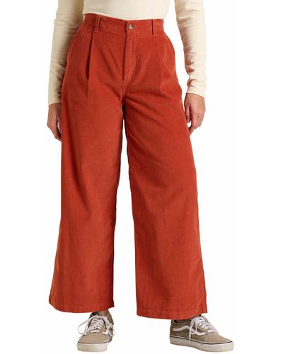 Toad&Co Scouter Cord Pleated Pull-on Pants - Red