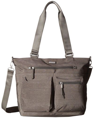 Baggallini Any Day Tote With Rfid Phone Wristlet - Gray