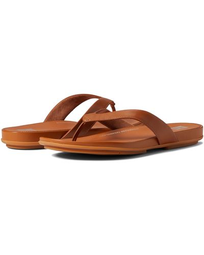 Fitflop Gracie Leather Flip-flops - Brown