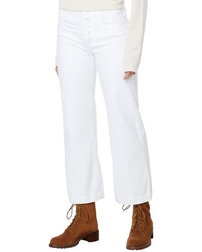 PAIGE Leenah Ankle Exposed Button Fly In Crisp White