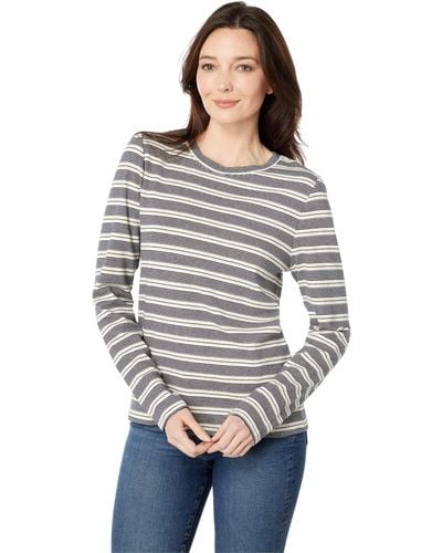 Dylan By True Grit Stripe Clair Crew - Gray