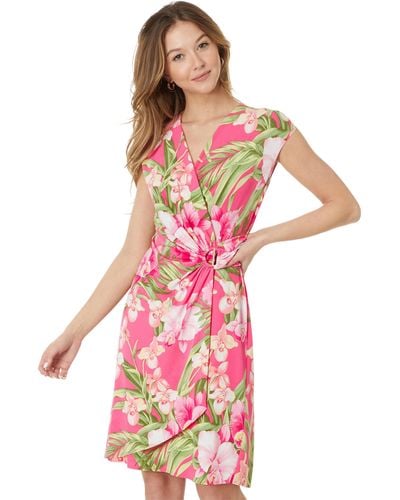 Tommy Bahama Clara Fleur De Lei S/s Dress - Pink