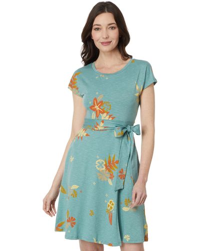 Toad&Co Cue Wrap Short Sleeve Dress - Blue