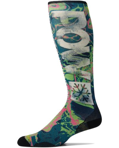 Smartwool Ski Zero Cushion Pow Print Over-the-calf Socks - Green