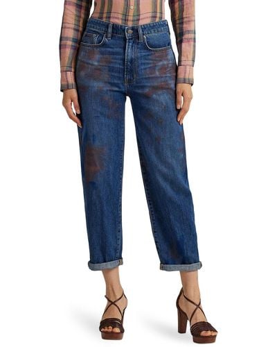 Lauren by Ralph Lauren High-rise Relaxed Cropped Jeans In Atlas Wash - Blue