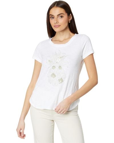 Tommy Bahama Patchwork Pineapple Lux Tee - White