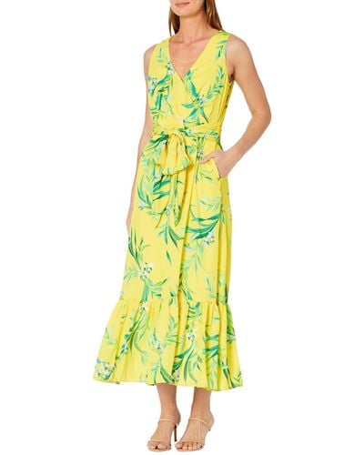 Tommy Bahama Floral Glow Sleeveless Maxi Dress - Yellow