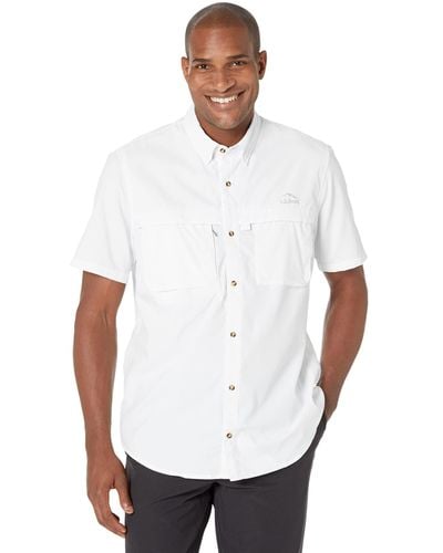 L.L. Bean Tropicwear Shirt Short Sleeve - Tall - White