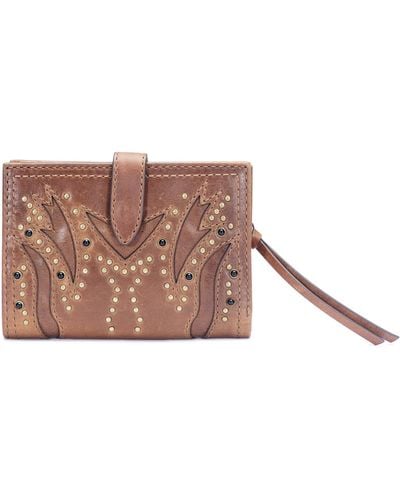 Frye Shelby Studded Small Wallet - Natural