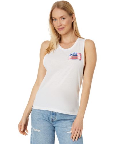 Salty Crew Freedom Flag Muscle Tank - White