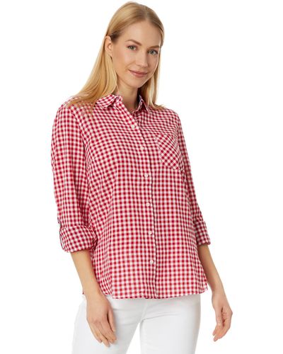 Tommy Hilfiger Roll Tab - Gingham - Red