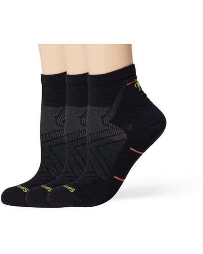 Smartwool Run Zero Cushion Ankle Socks 3-pack - Black