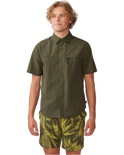 Mountain Hardwear Stryder Short Sleeve Shirt - Green