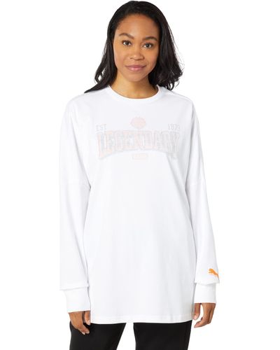 PUMA High Court Justice Long Sleeve Tee - White