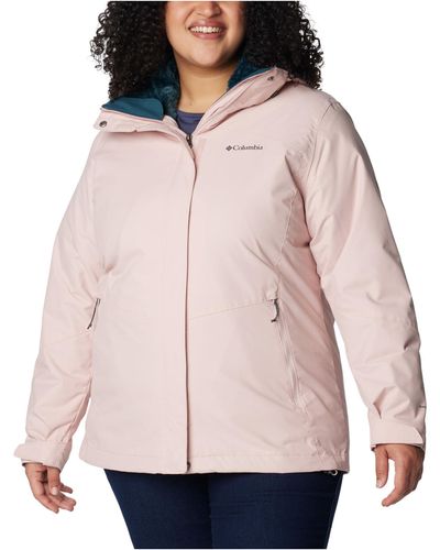 Columbia Plus Size Bugaboo Ii Fleece Interchange Jacket - Pink