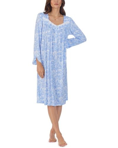 Eileen West Long Sleeve Waltz Gown - Blue