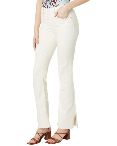 Madewell Kick Out Full-length Jeans In Vintage Canvas: Raw-hem Edition - White