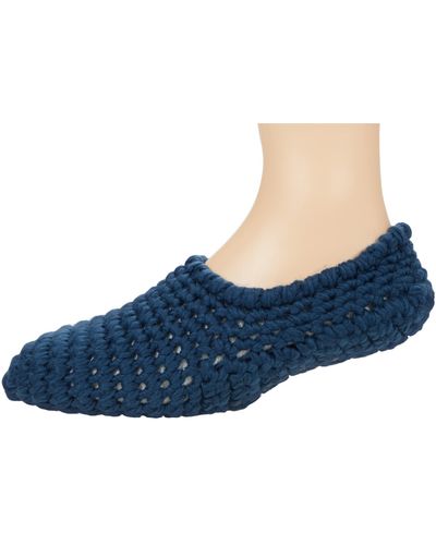 Eberjey The Ankle Slipper Sock - Blue
