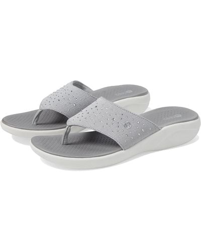 Bzees Cruise Bright Wedge Sandals - Gray