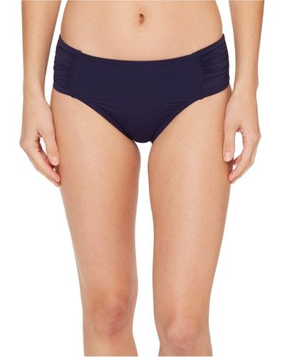 Tommy Bahama Pearl High-waist Side-shirred Bikini Bottom - Blue