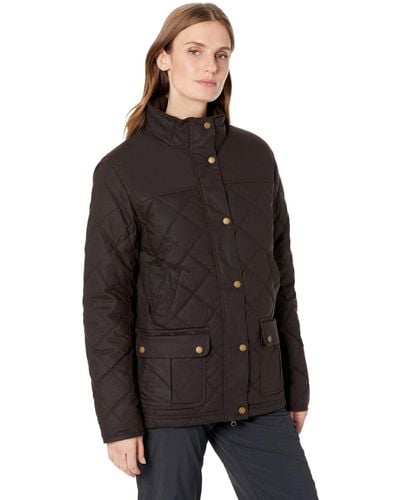L.L. Bean Upcountry Waxed Cotton Down Jacket - Brown