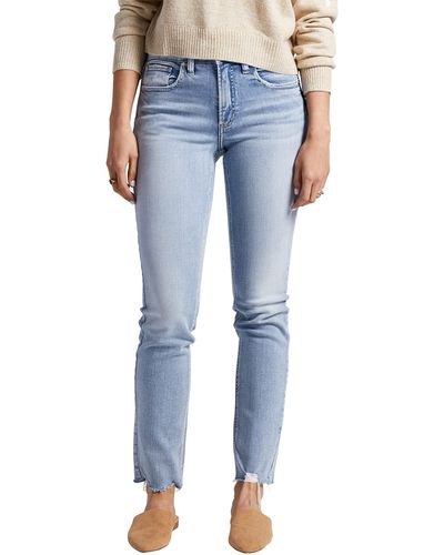 Silver Jeans Co. Most Wanted Mid-rise Straight Leg Jeans L63413scv112 - Blue