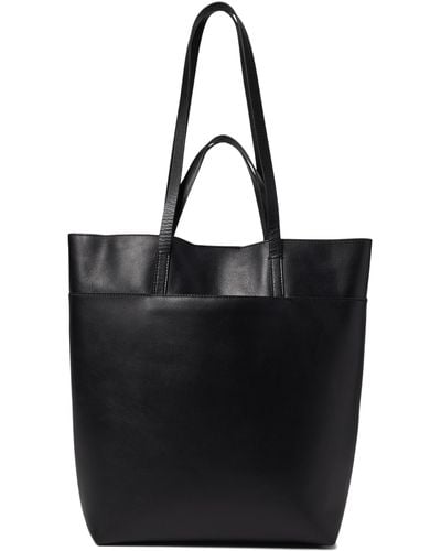 Madewell The Essential Tote In Leather - Black