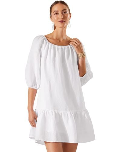 Tommy Bahama St. Lucia Off-the-shoulder Tiered Dress - White