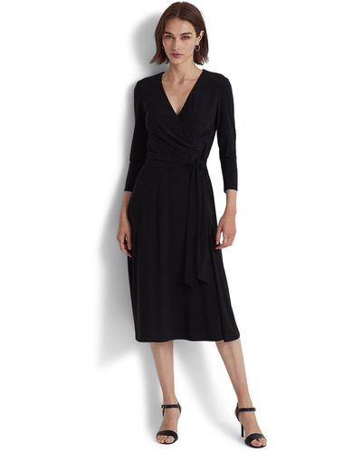 Lauren by Ralph Lauren Jersey-matte Midi Dress - Black