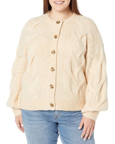 Madewell Plus Aviva Cable Cardigan - Natural