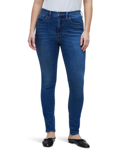Madewell 10 High-rise Roadtripper Authentic Skinny Jeans In Faulkner Wash - Blue