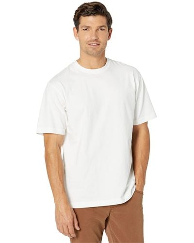 L.L. Bean Carefree Unshrinkable T-shirt Without Pocket Short Sleeve - White