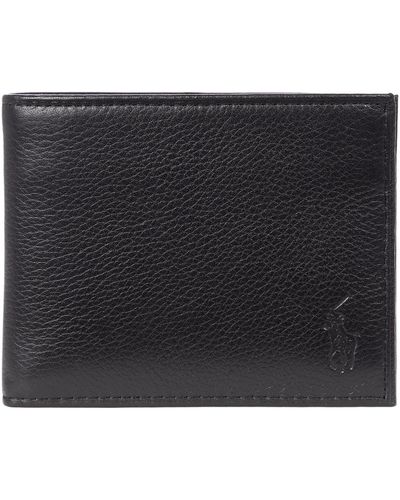 Polo Ralph Lauren Pebbled Leather Passcase - Black